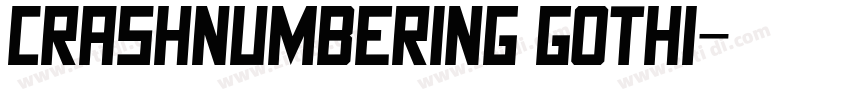 CrashNumbering Gothi字体转换